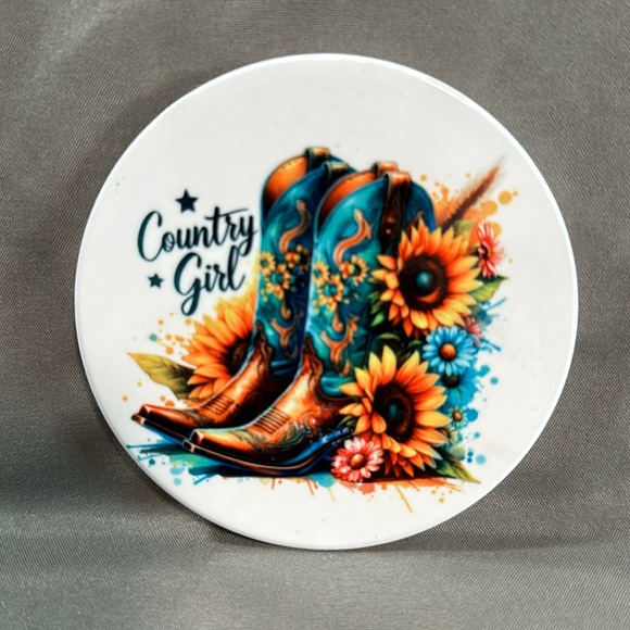 Set of Western Style Ceramic Coasters - Picture 2 of 5